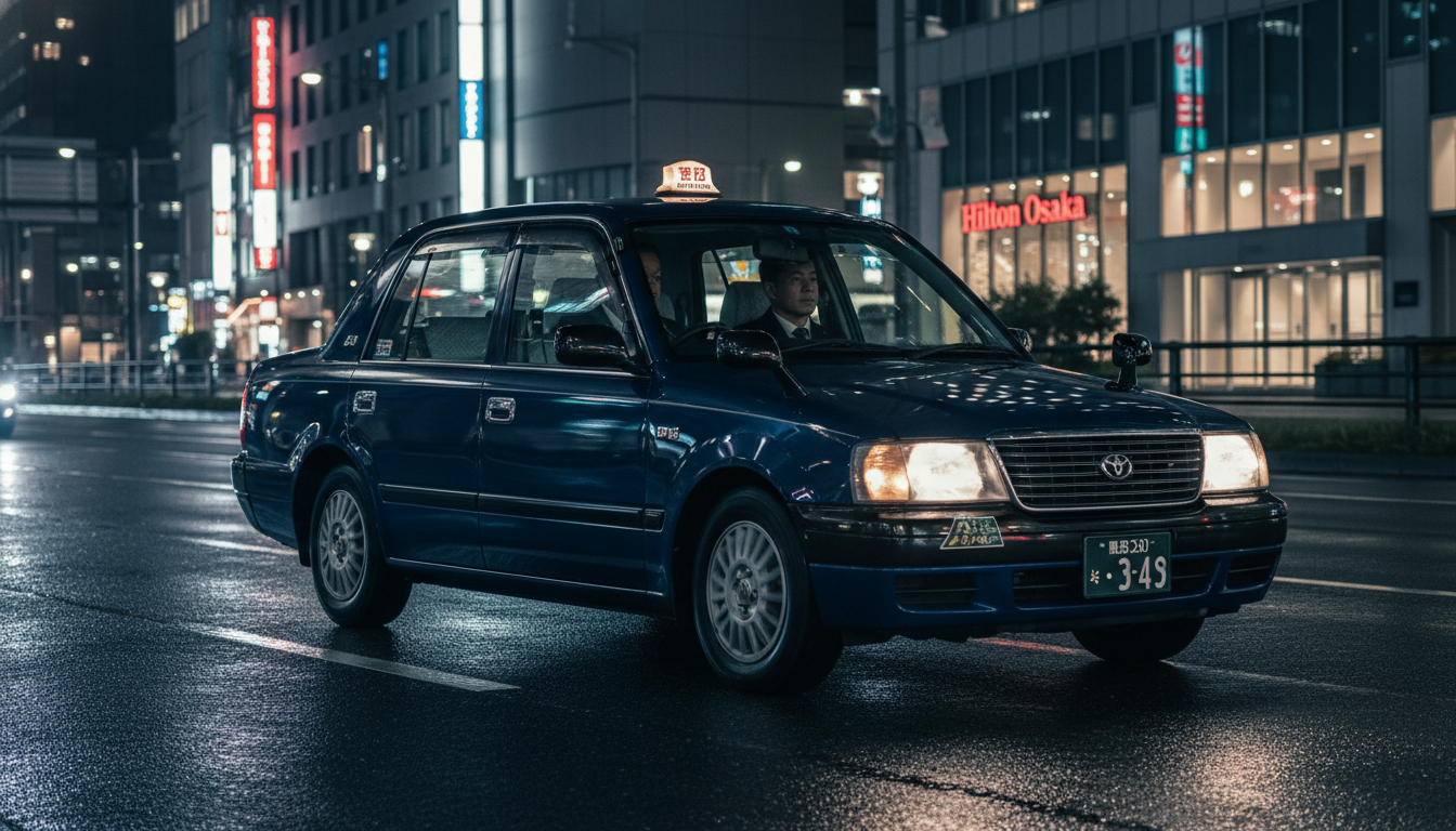 大阪のタクシー営業、北新地が終わる深夜3時以降の穴場は「西梅田・ヒルトン前」だ。アフター帰りとホテル早朝客のダブル需要を狙う、プロ直伝の右ハンドル実戦テクニックを公開。