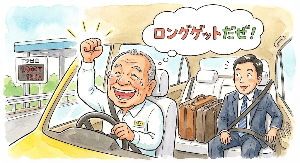 大阪・北新地周辺の夜間タクシー乗り場の様子